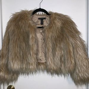 INC faux fur jacket